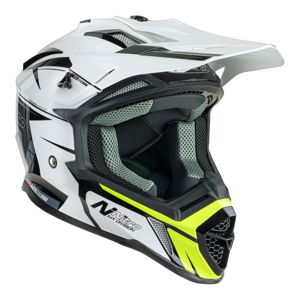 Nitro - NITRO MX760 PODIUM WHITE/GREY/FLURO L - Shark Leathers