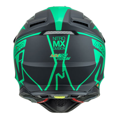 Nitro - NITRO MX760 PODIUM SATIN BLK/TEAL S - Shark Leathers