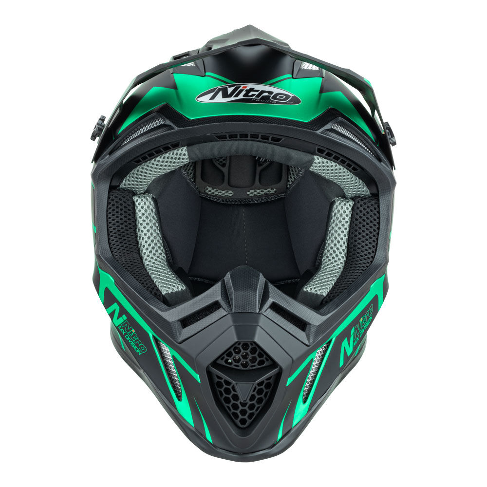 Nitro - NITRO MX760 PODIUM SATIN BLK/TEAL XL - Shark Leathers