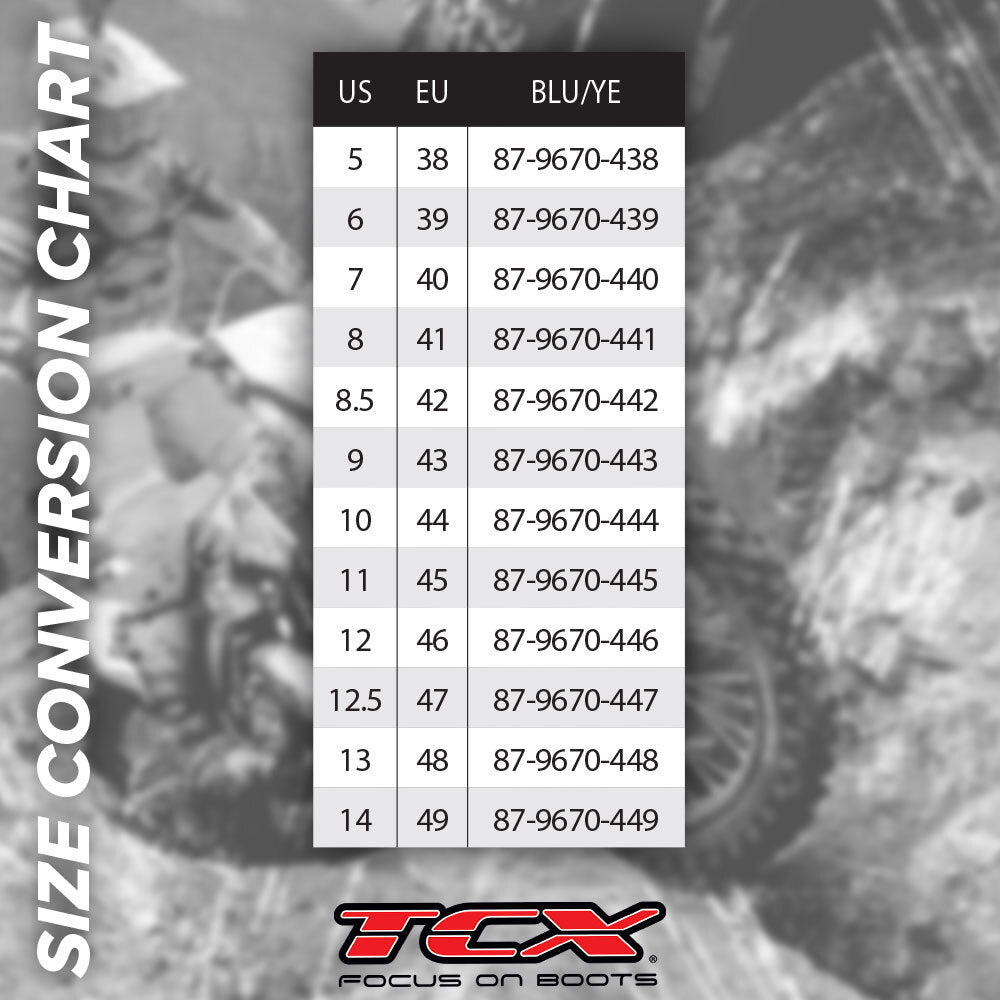 TCX - TCX X-BLAST BLU/YE 48 (8000958111218) - Shark Leathers