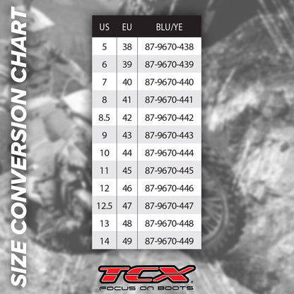 TCX - TCX X-BLAST BLU/YE 48 (8000958111218) - Shark Leathers