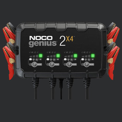 NOCO - NOCO GENIUS 2X4 : BANK CHARGER - 6/12V 2A X 4 [EA]  CN2 - Shark Leathers