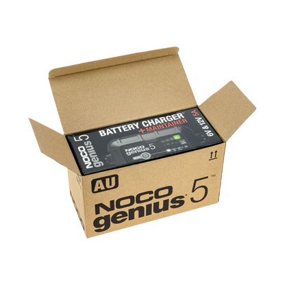 NOCO - NOCO BATTERY CHARGER GENIUS 5 [5AMP]: FOR LA 6 / 12V & LI 12V [EA]  CN6 - Shark Leathers