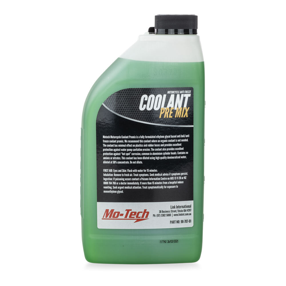 Mo-Tech - MO-TECH PRE MIX COOLANT 1L (READY TO USE)(CTN10) - Shark Leathers