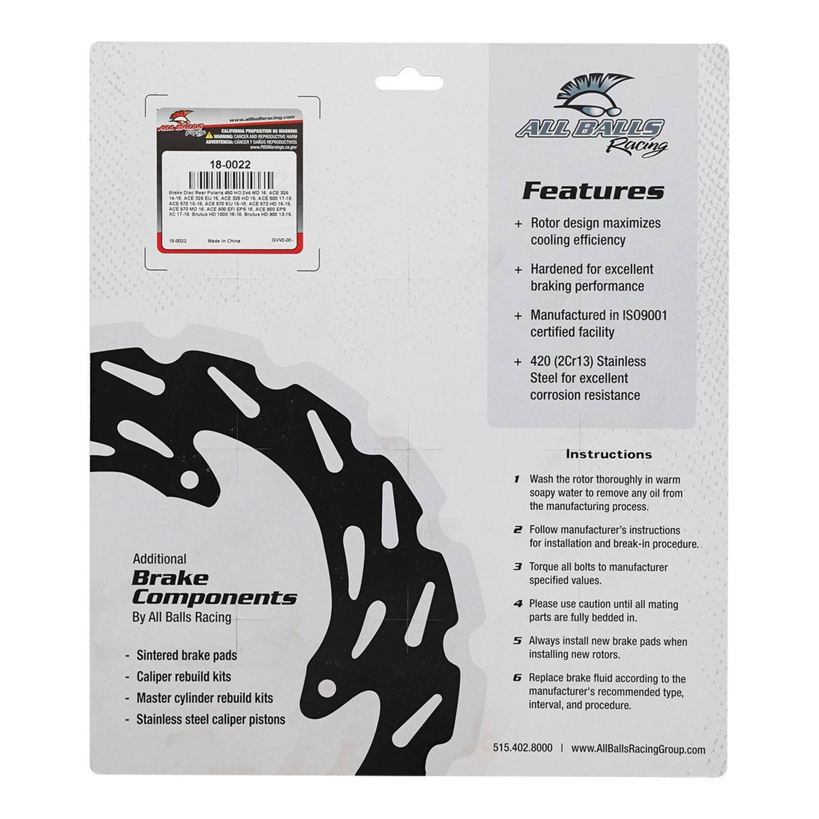 Brake Disc Rear – 18-0022