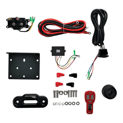 ALL BALLS 4 BOLT WINCH 4500LB with 33FT SYNTHETIC ROPE