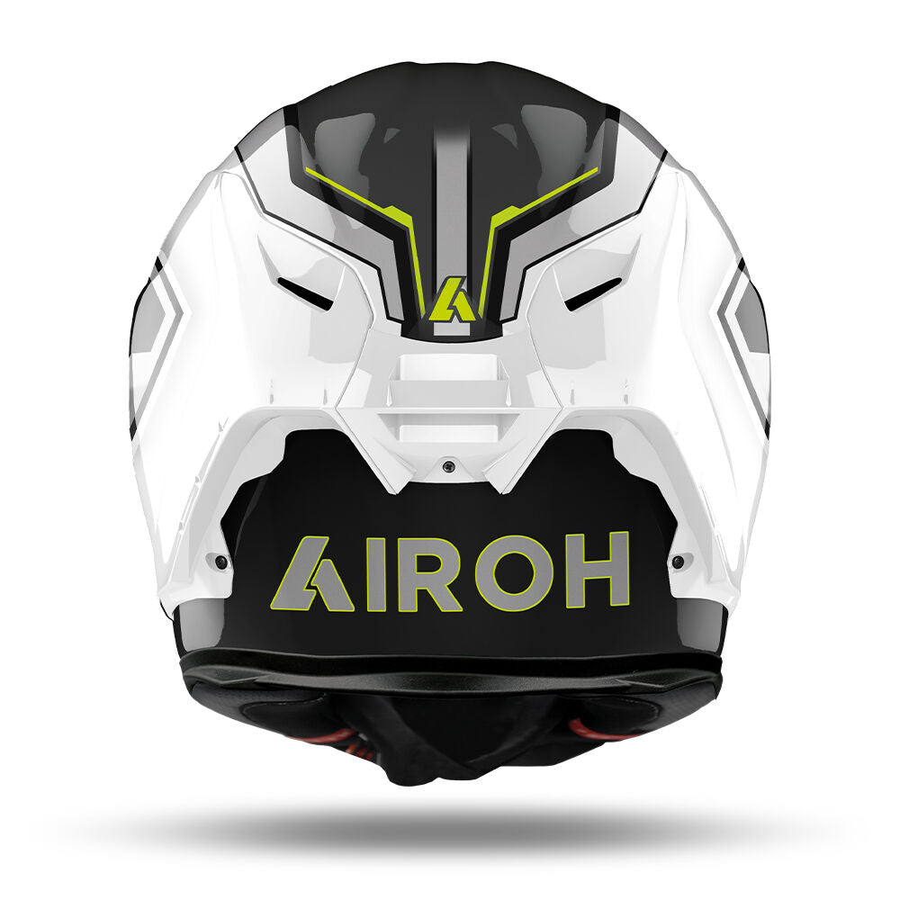 AIROH GP550-S ‘RUSH’ WHITE/YELLOW GLOSS