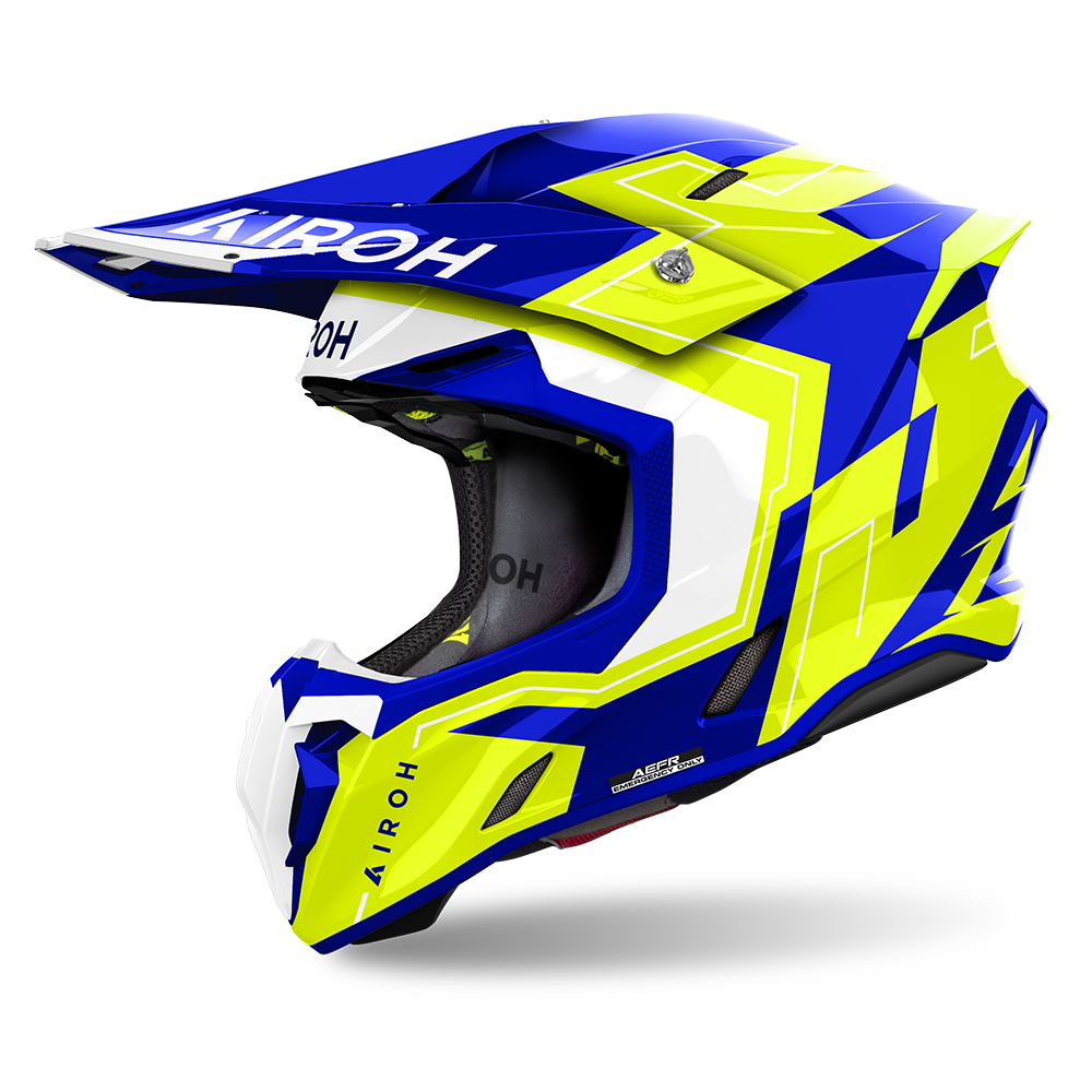 AIROH TWIST 3.0 DIZZY BLUE/YELLOW GLOSS HELMET