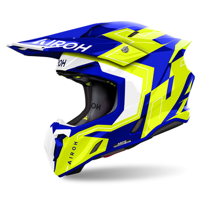 AIROH TWIST 3.0 DIZZY BLUE/YELLOW GLOSS HELMET