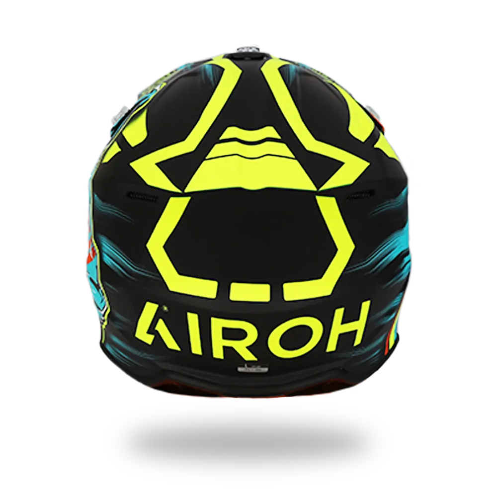 AIROH WRAAAP 'CYBER' YELLOW MATT HELMET