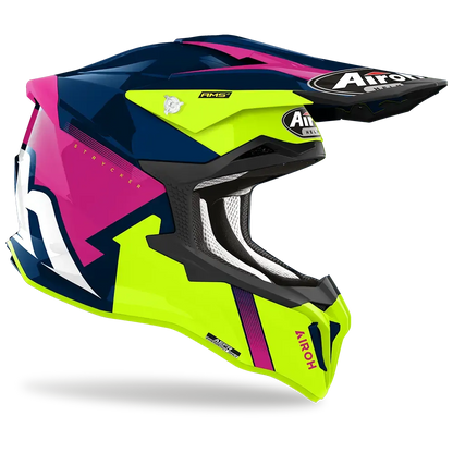 AIROH STRYKER BLAZER BLUE / PINK GLOSS