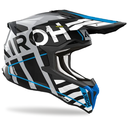 AIROH STRYKER BRAVE BLUE / GREY GLOSS