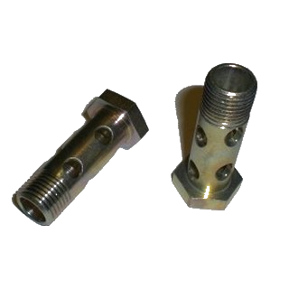 Brembo Double Banjo Bolt w/1.0 Thread Pitch for Most Aftermarket Brake Line Configurations Brembo