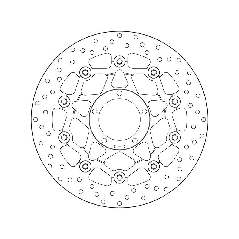 Brembo Serie Oro Floating Front Brake Disc for Ducati Hypermotard 796/Hypermotard 1100/EVO/EVO SP/S