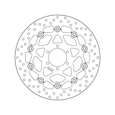 Brembo Serie Oro Floating Front Brake Disc for Ducati M620 I.E./Multistrada 620 Bidisco/Monster 695/MS2R 800/MS2R 1000 Models