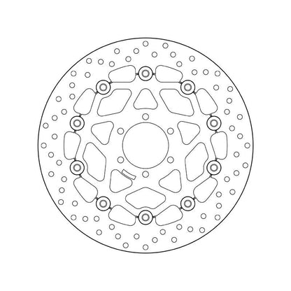 Brembo Serie Oro Floating Front Brake Disc for Ducati M620 I.E./Multistrada 620 Bidisco/Monster 695/MS2R 800/MS2R 1000 Models