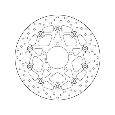 Brembo Serie Oro Floating Front Brake Disc for Kawasaki ZX-6R 636 Ninja/ABS/Z 800/ABS/E/ZX10R Ninja/ABS/GTR 07-11/ZZR/ABS