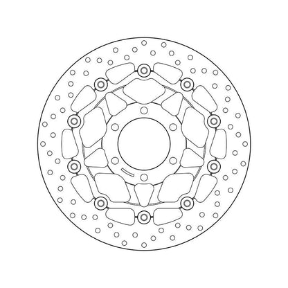 Brembo Serie Oro Floating Front Brake Disc for Triumph Speed Triple 900 T509/T 595 Daytona 950/Daytona T955i/Sprint 955 RS/ST