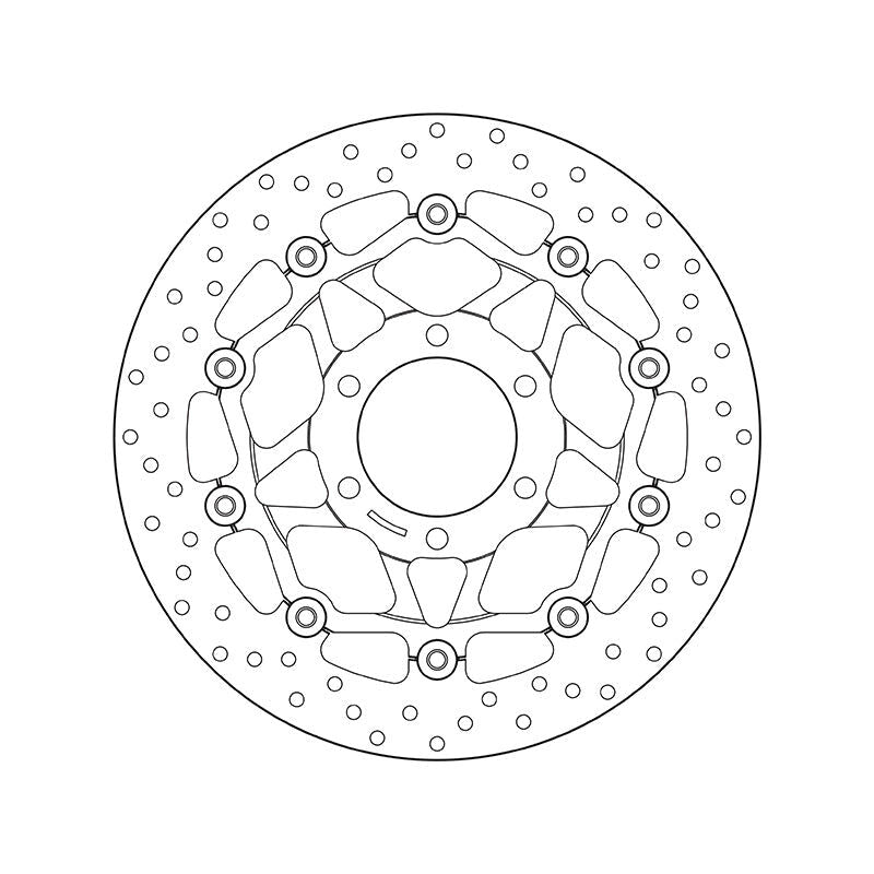Brembo Serie Oro Floating Front Brake Disc for Triumph Speed Triple 900 T509/T 595 Daytona 950/Daytona T955i/Sprint 955 RS/ST