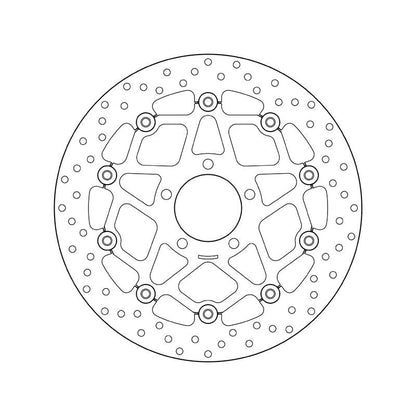 Brembo Serie Oro Floating Front Brake Disc for Suzuki GSX 600 R/GSX 750-R/GSX 1000 R/TL 1000 R/S/GSX-R 1300 Hayabusa/GSX 1400