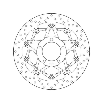 Brembo Serie Oro Floating Front Brake Disc for Triumph Speed Triple 1050 S/Tiger 1050/ABS Brembo
