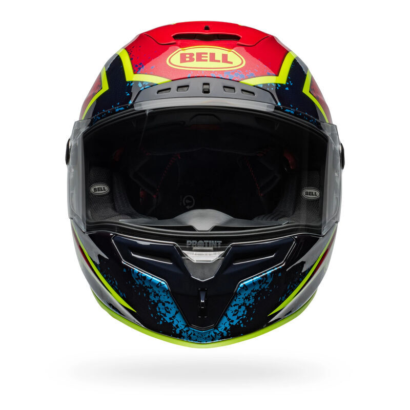 BELL RACESTAR DLX XENON BLUE/RET  HELMET