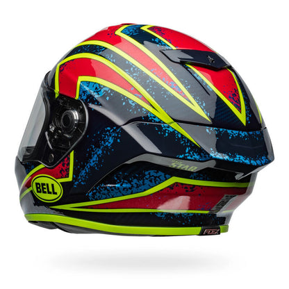 BELL RACESTAR DLX XENON BLUE/RET  HELMET