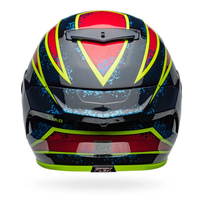 BELL RACESTAR DLX XENON BLUE/RET  HELMET