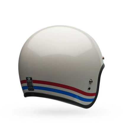 BELL CUSTOM 500 STRIPES PRL WHITE  HELMET