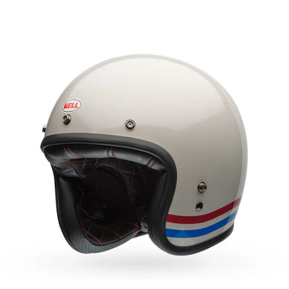 BELL CUSTOM 500 STRIPES PRL WHITE  HELMET