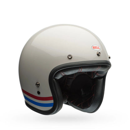 BELL CUSTOM 500 STRIPES PRL WHITE  HELMET