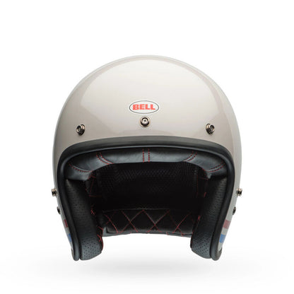 BELL CUSTOM 500 STRIPES PRL WHITE  HELMET