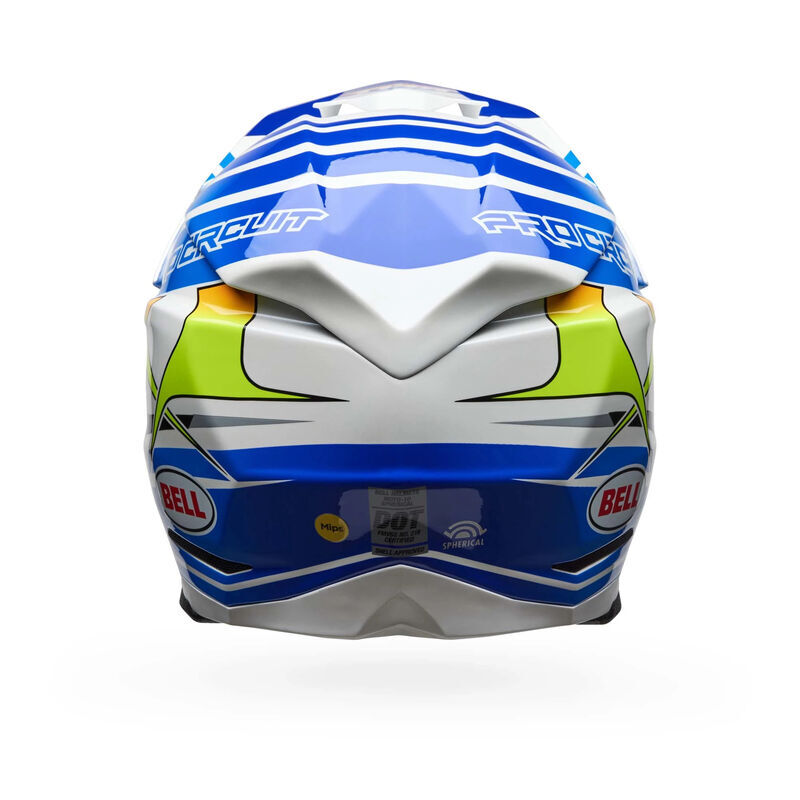 BELL MOTO-10 SPHR PC 25 BLUE/WHITE  HELMET