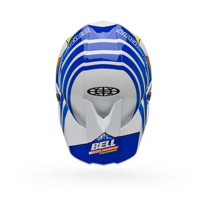 BELL MOTO-10 SPHR PC 25 BLUE/WHITE  HELMET