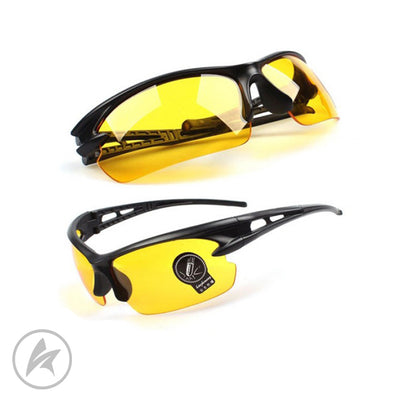 Shark Leathers - Night Vision Driving/Riding Glasses [Yellow Lens] - Shark Leathers