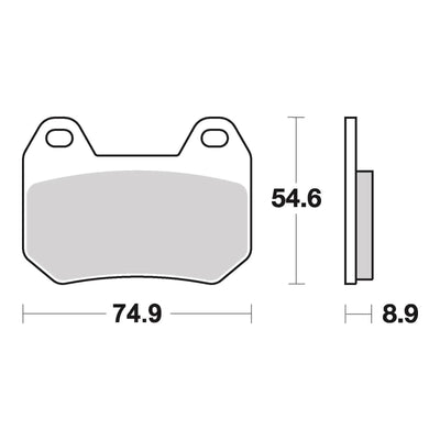 Brembo Prime Brake Pad Carbon Ceramic Rear 07BB2507