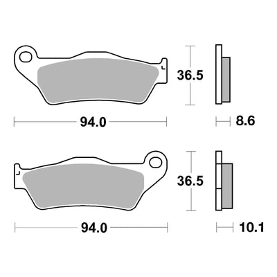 Brembo Prime Brake Pad Sinter Rear 07BB28SP