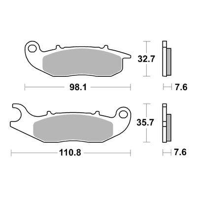 Brembo Prime Brake Pad Carbon Ceramic Front 07GR03CC
