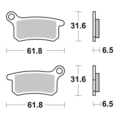 Brembo Upgrade Brake Pad Sinter Front 07GR69SX