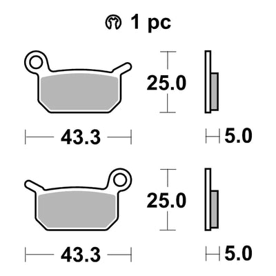 Brembo Upgrade Brake Pad Sinter Front 07GR70SX