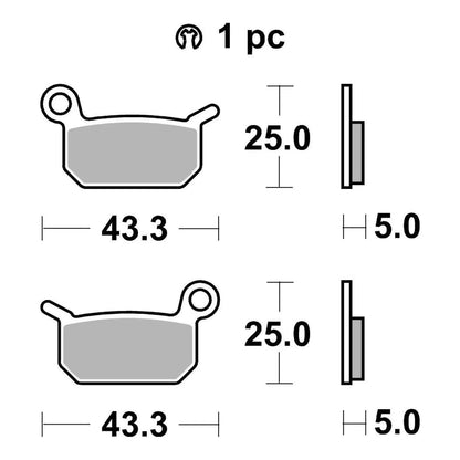 Brembo Upgrade Brake Pad Sinter Front 07GR70SX
