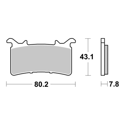 Brembo Xtra Brake Pad Sinter Front 07GR99SR