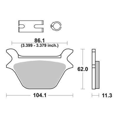 Brembo Prime Brake Pad Carbon Ceramic Rear 07HD1011