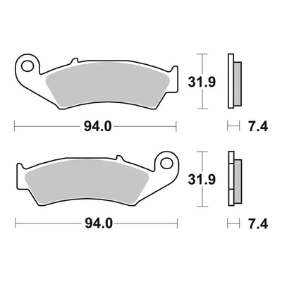 Brembo Prime Brake Pad Carbon Ceramic Front 07HO25TT