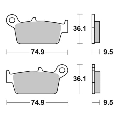 Brembo Upgrade Brake Pad Sinter Rear 07HO26SX