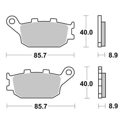 Brembo Prime Brake Pad Sinter Rear 07HO36SP