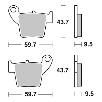 Brembo Prime Brake Pad Sinter Rear 07HO48SD