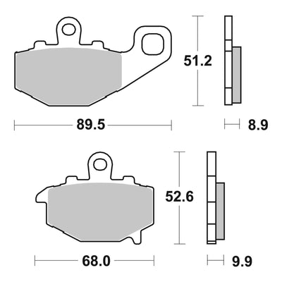 Brembo Prime Brake Pad Sinter Rear 07KA16SP