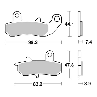 Brembo Prime Brake Pad Sinter Rear 07SU17SP