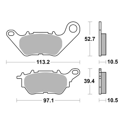 Brembo Prime Brake Pad Carbon Ceramic Rear 07YA53CC